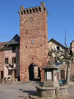 The entrance gate in Clairvaux-d'Aveyron