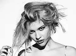 Tove Styrke posing in a black and white promotional shoot.
