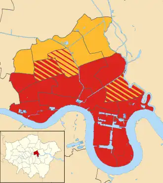 Tower Hamlets 2002 results map