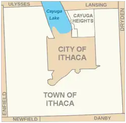 Town of Ithaca map