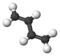 Ball-and-stick model of 1,3-butadiene