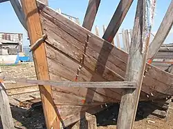 Plank fixing, trenails and red lead paint, Quy Nhơn
