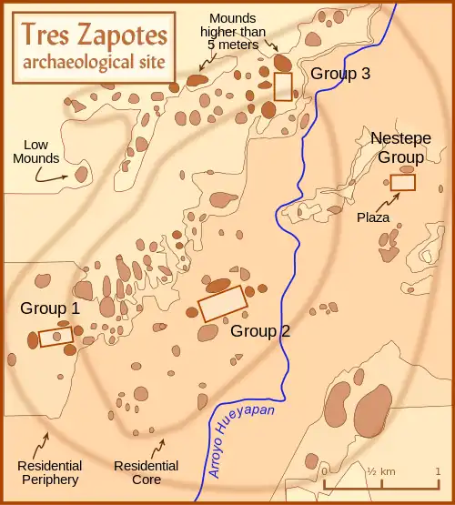 Site plan of Tres Zapotes