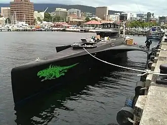 Submersible at a dock