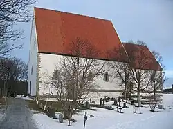 Side view of the church
