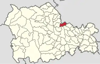 Location in Neamț County