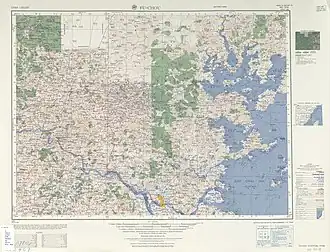 Map including some islands in the western part of present-day Haidao Township (AMS, 1954)