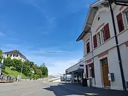 The station forecourt in 2024