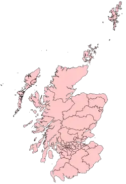 Map of Scottish Westminster constituencies from 2024
