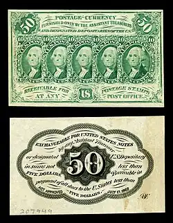 fifty-cent first-issue fractional note