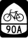 U.S. Bicycle Route 90A marker