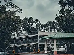 One of the parking lots of the university