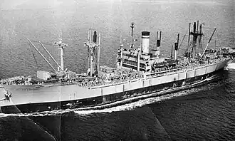 USNS Private Joe P. Martinez (T-AP-187) arriving in Seattle, WA., 27 Dec 1951 with Korean War veterans