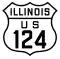 U.S. Route 124 marker