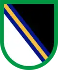 11th Airborne Division, 1st Brigade Combat Team &nbsp;Although authorized, this is not an airborne nor air assault unit, thus this flash is not worn.