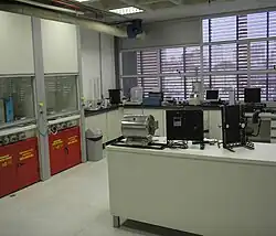 One of the laboratories in materials science from UFABC.