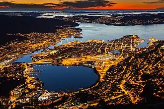 View of Bergen from Ulriken