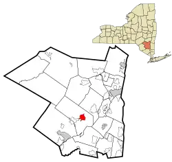 Location in Ulster County and the state of New York.