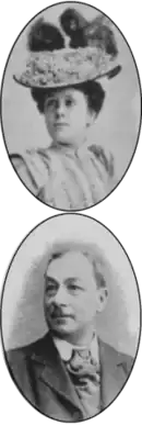 head and shoulders portrait photographs (not in stage costume) of a woman and a man