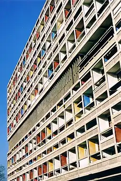 International Style&nbsp;– Unité d'habitation, Marseille, France, by Le Corbusier, 1952[76]