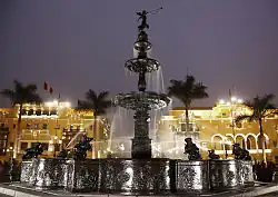 View of Plaza Mayor at night