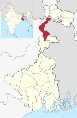 Location of Uttar Dinajpur district in West Bengal