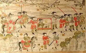 Parade of Tiến sĩ and soldiers in Lê dynasty, 18th century painting.