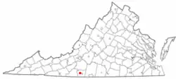 Location of Fieldale, Virginia