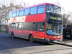 Docklands Buses closed-top bodied MCV DD103 on route 425 in 2012