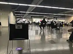 Mass-vaccination site at the Olympic Stadium in Montreal, Quebec