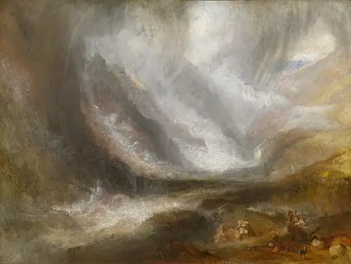 Valley of Aosta, Snowstorm, Avalanche, and Thunderstorm by J.M.W. Turner