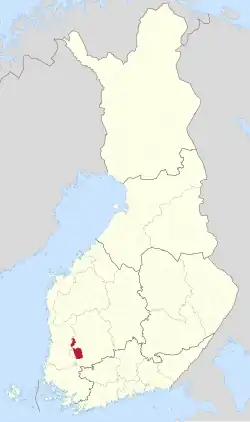 Location of Vammala in Finland