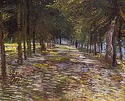 Avenue in Voyer d'Argenson Park at Asnières (b/w copy), Summer, 1887 Private collection (F277)
