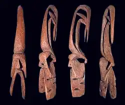 Pacific canoe prow, featuring a frigate bird, from the island of Vao, now at Museum of Toulouse.