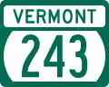 Vermont Route 243 marker