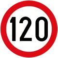 Maximum speed limit (120 km/h)