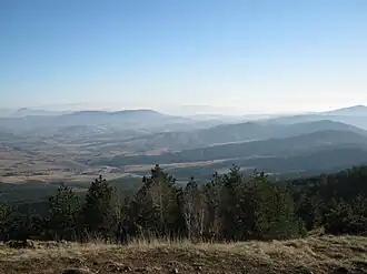 View from the Crni Vrh on the southwestern part of Serbia