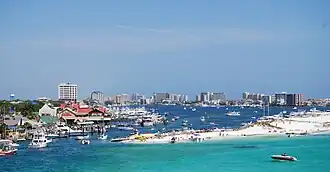 View of Destin from the Destin Harbor