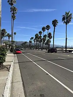 View of The Waterfront from W Cabrillo Blvd in Santa Barbara, California