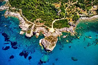 The sea near Agios Gordios