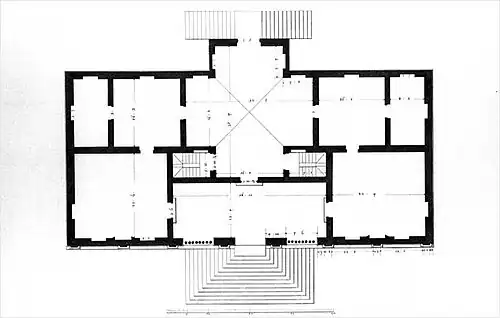 Floor plan, drawn by Ottavio Bertotti Scamozzi, 1778