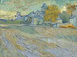 View of the Asylum and Chapel of Saint-Rémy, 1889