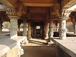 Vishnu temple interior from ruins