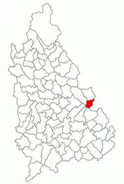 Location in Dâmbovița County