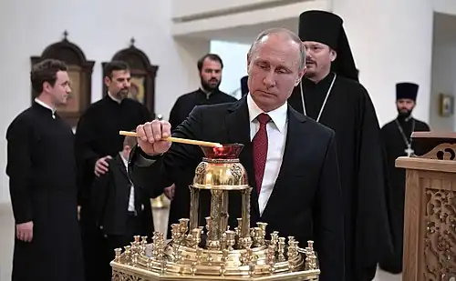 Vladimir Putin visits the Cathedral (May 29, 2017)