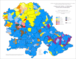 Ethnic map of Vojvodina by settlements, 1981