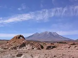 Ollagüe seen from Bolivia.