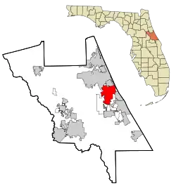 Location in Volusia County and the state of Florida