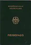 Provisional German passport issued in exceptional circumstances ("Vorläufiger Reisepass")