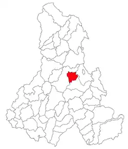 Location in Harghita County